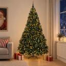 ARDEBO.de - Künstlicher Weihnachtsbaum, Grün mit Christbaumkugel 240 cm