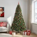 ARDEBO.de - Künstlicher Weihnachtsbaum Grün mit Christbaumkugeln 240 cm
