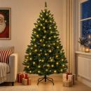 ARDEBO.de - Künstlicher klappbarer Weihnachtsbaum 150 cm 150 LEDs