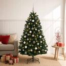 ARDEBO.de - Künstlicher Weihnachtsbaum Dunkelgrün mit Kugeln 180 cm