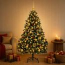 ARDEBO.de - Künstlicher Weihnachtsbaum, grün, mit Weihnachtskugeln 180 cm