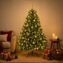 ARDEBO.de - Künstlicher Weihnachtsbaum Hellgrün mit Kugeln 180 cm 300 LEDs