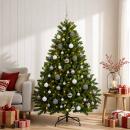 ARDEBO.de - Künstlicher Weihnachtsbaum hellgrün mit Kugeln 120 cm 150 LEDs