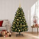 ARDEBO.de - Künstlicher Weihnachtsbaum Dunkelgrün mit Weihnachtskugeln