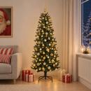 ARDEBO.de - Künstlicher Weihnachtsbaum mit Weihnachtskugeln 180 cm 300 LEDs