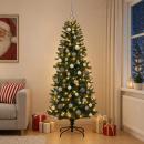 ARDEBO.de - Künstlicher Weihnachtsbaum mit Weihnachtskugeln 210 cm 300 LEDs