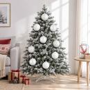 ARDEBO.de - Weihnachtskugel-Set XXL 4 stk. Weiß Durchmesser 20 cm