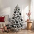 ARDEBO.de - Weihnachtsbaumkugel Set XL 9 stk. Schwarz Durchmesser 15 cm