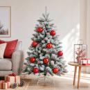 ARDEBO.de - Weihnachtsbaumkugel Set XL 9 stk. Rot Durchmesser 15 cm