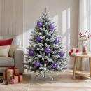 ARDEBO.de - Weihnachtsbaumkugel Set XL 9 stk. Lila Durchmesser 15 cm