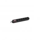 Bachmann 381.152K Tischsteckdose 6-fach, 5,0m, schwarz