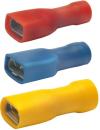 Klauke 8202V Isolierte Flachsteckhülsen, 0,5-1 mm², 4,8x0,5 mm, rot