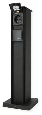 albert Steckdosensäule, 4-fach, IP 44, schwarz (662106)