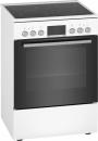 Bosch HKR39C220 Serie 4 EEK: A Elektro-Standherd, 60 cm breit, 66 L, Glaskeramik, 3D Heißluft, EcoClean Direct Plus, weiß