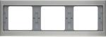 Berker 13737004 Rahmen, 3fach, waagerecht, K.5, Edelstahl, Metall mattiert