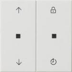 Gira 549203 eNet Funk Bedienaufsatz Memory Pfeilsymbole, System 55, reinweiß glänzend