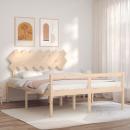 Seniorenbett mit Kopfteil 140x200 cm Massivholz