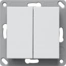 ARDEBO.de EnOcean Funk-Wandsender 2fach, System 55, Reinweiß seidenmatt, Gira 242227