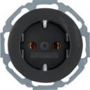 Berker 47452045 Steckdose SCHUKO, Serie R.Classic, schwarz glänzend