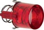 Berker 1229 Tasterknopf für Drucktaster und Lichtsignal E10, 1930/Glas/Palazzo, rot transparent