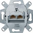 Berker 455501 UAE-Steckdose 8/8-polig, geschirmt, Kat.6, Class E, Serie 1930/Glas/R.classic