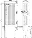 ARDEBO.de - SL175P Anschlusssäule FB2, BH5 mit Montageplatte, 1 Zylinder eingebaut