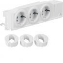 ARDEBO.de - VZ00AS Steckdose,universal,3fach,Hutschiene