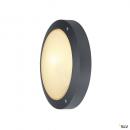 ARDEBO.de - 229075 BULAN, Outdoor Wand- und Deckenleuchte, C35, IP44, rund, anthrazit, Glas 
