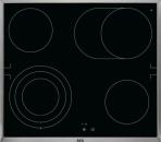 AEG HE604070XB Herdgebundenes Glaskeramik Kochfeld, 57,6cm breit, OptiFix, schwarz/edelstahl
