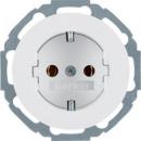 Berker 47552089 Steckdose SCHUKO mit erhöhtem Berührungsschutz, Serie R.Classic, polarweiß glänzend