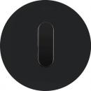 Berker 1001204500 Abdeckplatte mit Knebel, R.Classic, schwarz glänzend