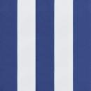 Kissen Rund Blau & Weiß Gestreift Ø 100x11 cm Oxford-Gewebe