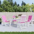 Hochlehner-Auflagen 4 Stk. Rosa Stoff