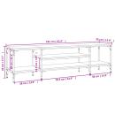 TV-Schrank Grau Sonoma 161x35x45 cm Holzwerkstoff & Eisen