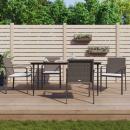 5-tlg. Garten-Essgruppe mit Kissen Poly Rattan und Stahl