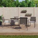 5-tlg. Garten-Essgruppe mit Kissen Poly Rattan und Stahl