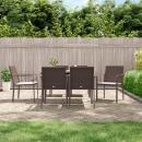7-tlg. Garten-Essgruppe mit Kissen Poly Rattan und Stahl