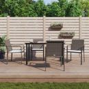 5-tlg. Garten-Essgruppe mit Kissen Poly Rattan und Stahl