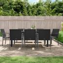 9-tlg. Garten-Essgruppe mit Kissen Poly Rattan und Stahl