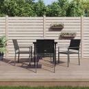 5-tlg. Garten-Essgruppe Poly Rattan und Stahl
