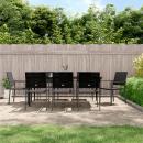 9-tlg. Garten-Essgruppe Poly Rattan und Stahl