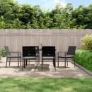 7-tlg. Garten-Essgruppe mit Kissen Poly Rattan und Stahl