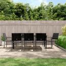 9-tlg. Garten-Essgruppe Poly Rattan und Stahl