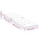 Liegestuhl-Auflage Schwarz Karomuster Oxford-Gewebe