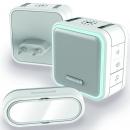 ARDEBO.de - DC515SP2L Funk-Gong- Zwischenstecker-Set 150m 6 Töne 84dB Lichtring/ LED-Stropos