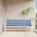Gartenbank-Auflagen 2 Stk. Blau&Weiß Gestreift 200x50x7cm Stoff