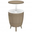 3-in-1 Tisch mit Eiskühler Hellbraun Polypropylen