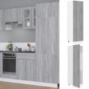 Kühlumbauschrank Grau Sonoma 60x57x207 cm Holzwerkstoff
