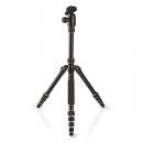 ARDEBO.de - Stativ | Maximale Belastbarkeit: 3.0 kg | Min. arbeitshöhe: 17.5 cm | Max. Arbeitshöhe: 145.0 cm | 3 Segmente | Kugelkopf | Tragetasche enthalten | Reversible Mittelsäule | ABS / Aluminium | Schwarz