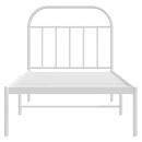 Bettgestell mit Kopfteil Metall Weiß 90x200 cm